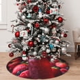 thumbnail image 5 of Lsque Berry Infused Refreshment Print Christmas Tree Skirt, Tree Skirt with Ties or Velcro, Perfect for Holiday Decorations, Halloween, and New Year-36", 5 of 7
