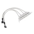 thumbnail image 3 of 2X Dual Motherboard 9Pin Header to 4Port USB 2.0 Female Cable PCI Bracket,2 x Motherboard USB Cable,white, 3 of 6