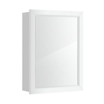 Resenkos Wall Mounted Adjustable Medicine Storage Mirror Cabinet, Wall Cabinet for Bathroom Laundry Room Kitchen