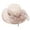 Light Pink, variant on Ladies Girls Elegant Ruffles Wide Brim Flower Organza Church Cap Tea Party Hats Navy Blue One Size