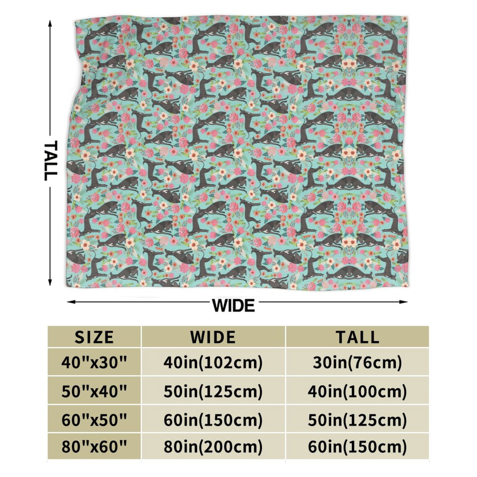 Wijzvio Italian Greyhound Dog Throw Blanket Soft Fuzzy Fleece Blanket For Couch Bed Living Room Decoration 60"X50"
