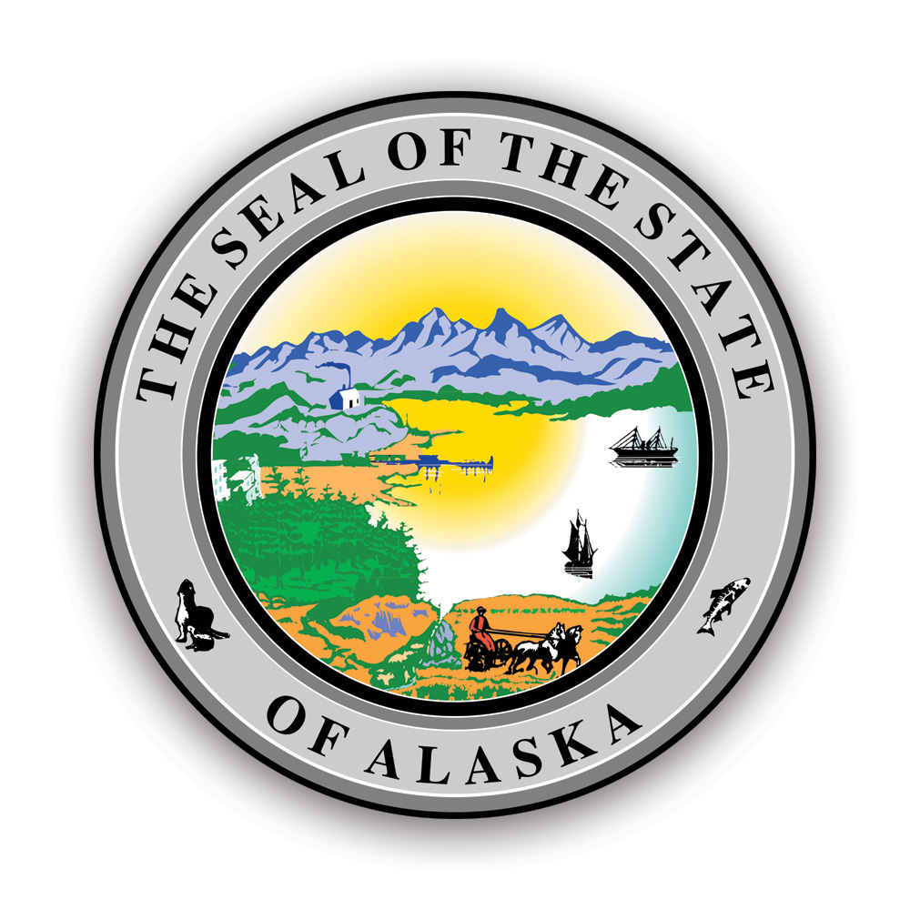Alaska State Seal Sticker Decal Self Adhesive Vinyl Weatherproof