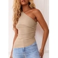 thumbnail image 3 of Remera PRETTYGARDEN 2025 Verano Y2K Un Hombro Albaricoque L, 3 of 5