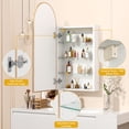 thumbnail image 3 of Hironpal Arched Medicine Cabinet with Mirror, 16" x 31" Semi Metal Framed Led Medicine Cabinet Wall Mount with Storage for Bathroom, Living Room,Champagne Gold, 3 of 8