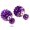 Plum Sparkles, variant on Double Sided Adult Women Front Back Peek A Boo Ball Stud Earrings (Green Sparkle)