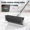 thumbnail image 3 of Floor Scrub Brush with Long Handle, 3 in 1 Scrape and Heavy-Duty Stiff Bristle Scrubber Brush for Cleaning Shower Bathroom, Patio, Garage, Kitchen, Wall and Deck, 3 of 9