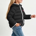 thumbnail image 6 of YUANxueke Boys Girls Puffer Jacket Zip up Hooded Winter Coat Winter Warm Outerwear,Black,2-3 Years, 6 of 7