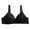 Black, variant on Women's Thin Breathable Steel Ring Gathering Comfortable Sagging Large Size Bra Women Supportive V Neck Bras Comfort Tshirt Bralettes, Size 36