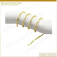 thumbnail image 4 of Infinique Creations - 18K Gold Plated Stainless Steel Ball And Oval Bead Chain Bracelet Necklace 1-3mm, 4 of 6