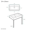 thumbnail image 6 of Concorde 30" Rectangle Console Sink with Matte Silver Legs, 6 of 11
