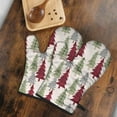 thumbnail image 5 of Cute Oven Mitts,Multicolor Christmas Tree Pattern Oven Mitt 2-Pack Set,Kitchen Gloves for Oven,Heat Resistant Oven Mitts 7.7"x12", 5 of 7