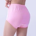 thumbnail image 5 of Ruimatai Women's Underwear Cotton Comfortable Loose Fit Breathable Soft Elastic Waistband Middle Aged Plus Size Panties, 5 of 5