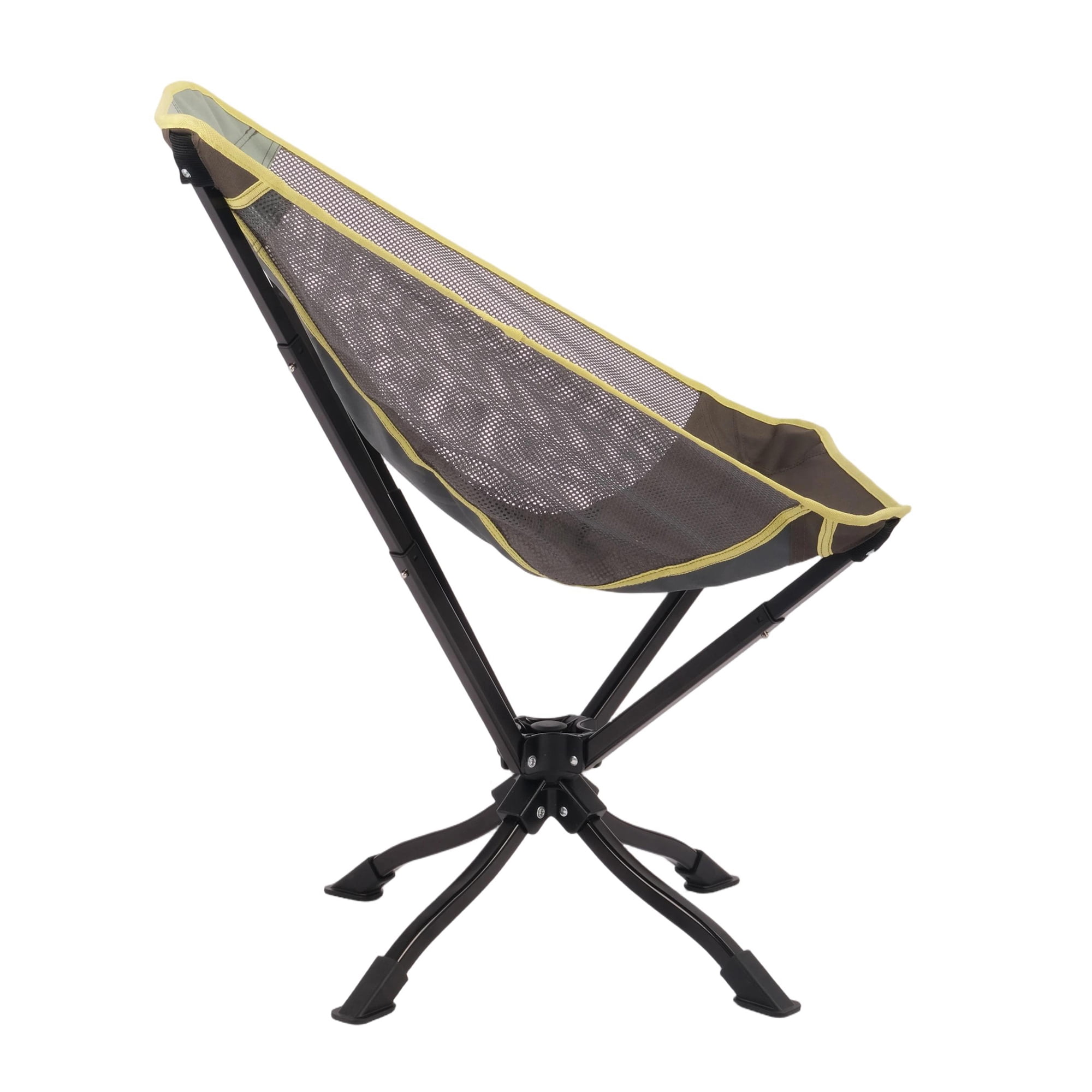 Ozark Trail Compact Camping Chair with 360-Degree Swivel Seat and Carry Bag