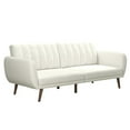 thumbnail image 5 of Novogratz Brittany Futon, White Faux Leather, 5 of 24