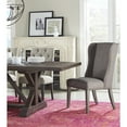 thumbnail image 4 of Fabric Upholstered Wooden Chair with Button Tufting, Beige and Black, 4 of 5