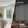 thumbnail image 2 of ZOPZO Blackout Curtains, Thermal Insulated,, White, 42W x 63L Inch, Room Darkening Drapes Tree Branches Pattern for Bedroom Modern Home, 2 of 10
