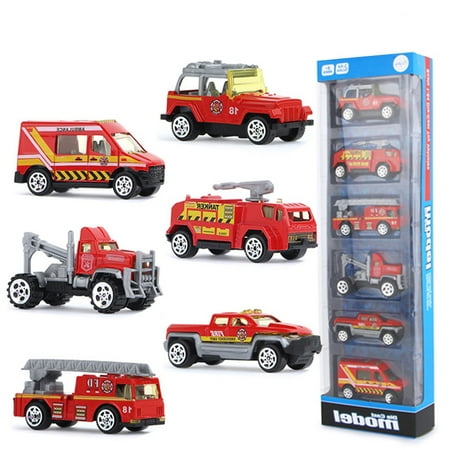 Car Model Collectible 164 City Series - Die- Team Cars in Bag Metal Construction for Display and, Red