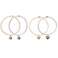 thumbnail image 3 of de Eslabones con Etiqueta de forma forma forma de Pareja de Orgullo Lesbiano Del Iris Oro Salvador Pulsera colgante LGBT, 3 of 9