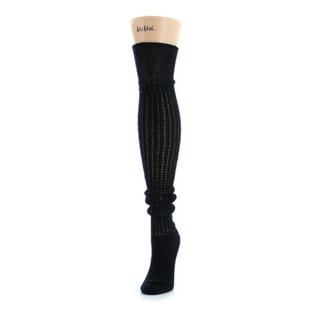 MeMoi Vertical Stitch Cotton Blend Over The Knee Socks - Womens - Female