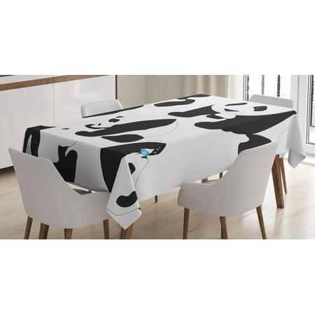 Zoo Tablecloth Drawing Of Baby Pandas Milk Bottle Fly Cute Adorable Animal Figures Child Mammal Rectangular Table Cover For Dining Room Kitchen 60 Zoo Tablecloth Drawing Of Baby Pandas Milk Bottle Fly Cute Adorable Animal Figures Child Mammal Rectangular Table Cover For Dining Room Kitchen 60