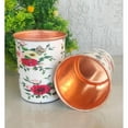 thumbnail image 4 of Indian Art Villa Copper White Floral Printed Glass, Drinkware & Serveware, 10 Oz, Set of 6, 4 of 5
