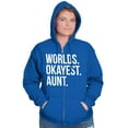 thumbnail image 5 of Worlds Okayest Aunt Niece Nephew Cute Zip Hoodie Sweatshirt Women Brisco Brands S, 5 of 5