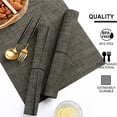 thumbnail image 7 of Placemats Set of 4, Woven Placemats for Dining Table, Heat-Resistant Placemats Stain Resistant Anti-Skid Washable PVC Table Mats, Vinyl Placemats for Kitchen Restaurant Table,Dark Gray, 7 of 7