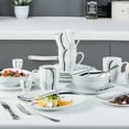 thumbnail image 6 of VEWEET, 20-Piece Porcelain Dinnerware Set, Ivory White Dinner Set, Service for 6, 6 of 7