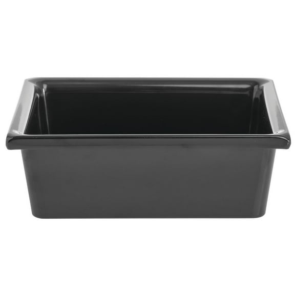HUBERT® SmartFit 1/6 Size Cold Food Pan Black Melamine - 6 1/5"L x 6 7/10"W x 2"D