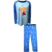 Briefly Stated Women's Disney Frozen Smiling Elsa and Anna Pajama Set