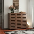 thumbnail image 5 of Xukmct Wooden Shoe Rack with 5 Inner Shelves, 2 Doors Shoe Storage Cabinet for Entryway, Hallway, Bedroom, Living Room, 5 of 10