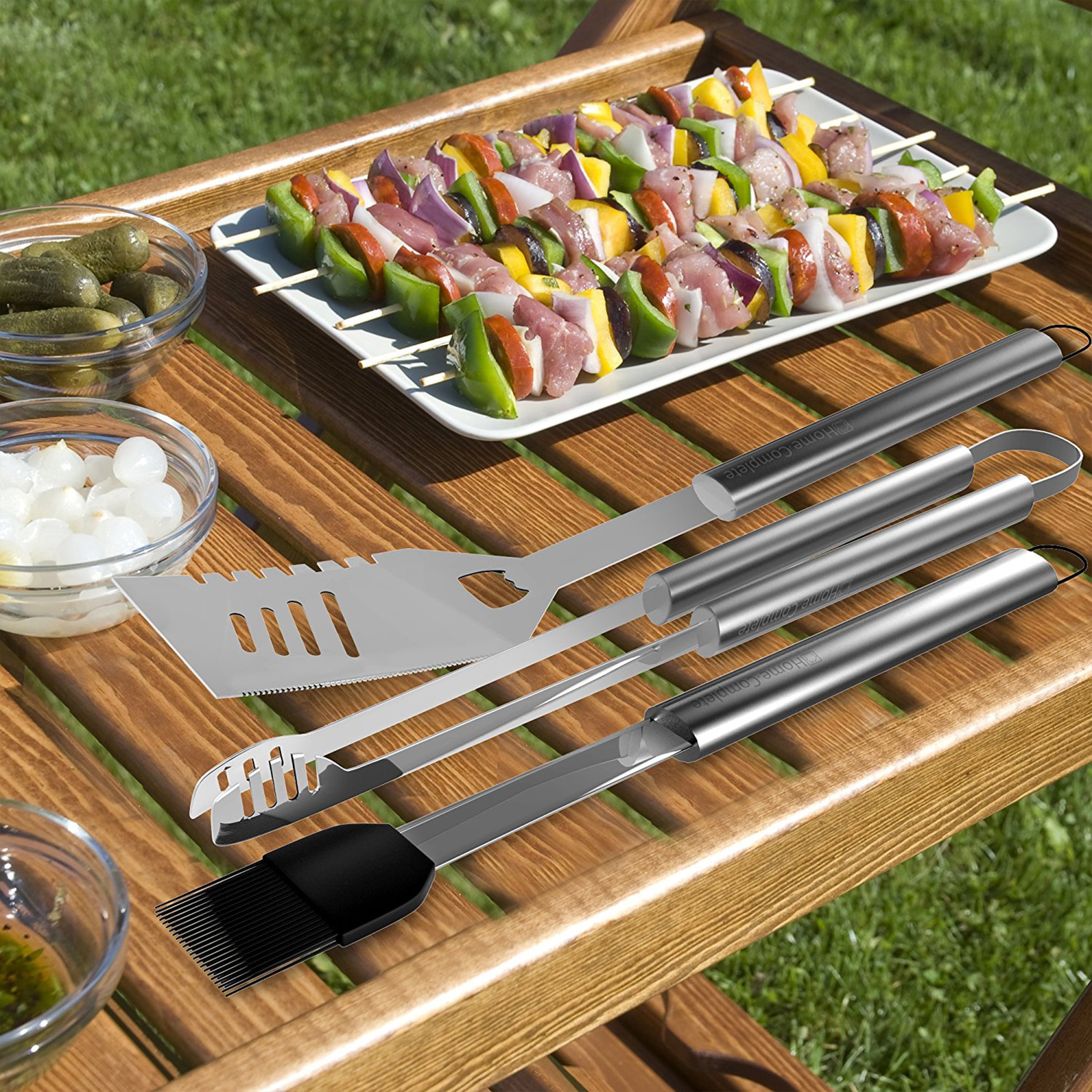 AISITIN BBQ Grill Accessories 16-Inch Stainless Steel Grill Sets for Men,  8Pcs Heavy Duty Grill Utensils Set for Smoker, Camping, Thicker Grill Tools