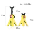 thumbnail image 4 of 2-Piece Yellow Metal Simulation Jack Stands for 1/24 Remote Control Tracked Vehicles - Die-Cast Model Car Repair Tools, 210×210×5.3mm, 13g Each, Plastic Package Included, 4 of 5