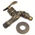 thumbnail image 1 of 1pc Grifo Antiguo Europeo De Aleación De Zinc, Grifo De Pared De Agua Fría Único Para Lavadora, Adecuado Para Lavadoras/Piscinas De Fregar/Piscinas De Lavandería, 1 of 3