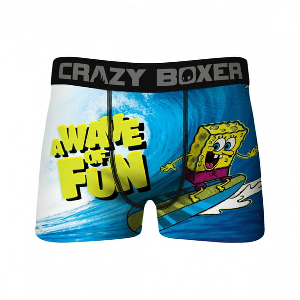 Crazy Boxers SpongeBob SquarePants Waves of Fun Boxer Briefs-XXLarge (44-46)