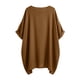 thumbnail image 4 of Mujeres Tops Color Sólido Manga Corta Malla Empalme V-Cuello Blusa Casual, Tops de Verano de las Mujeres, 4 of 8