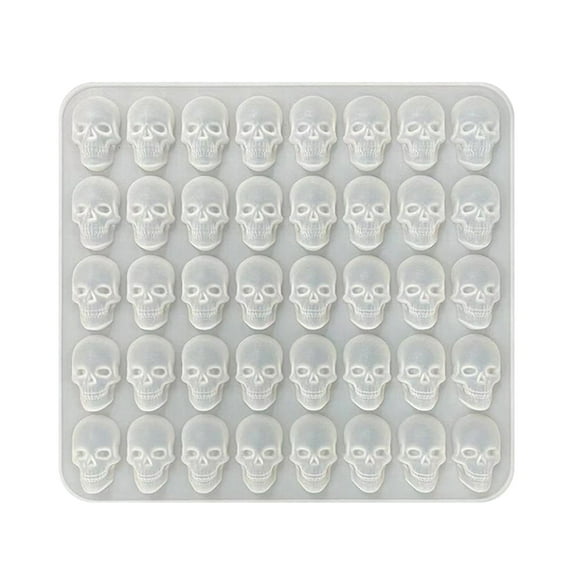 Plertrvy Clearance! 3D Skull Mold Sugar Mold (Transparent White), Silicone Molding Mold