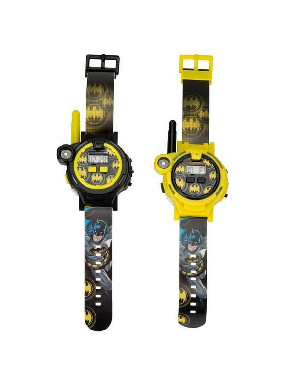 Batman 874247 Batman Kids Walkie-Talkie Watch with Compass, Black & Yellow - Pack of 2