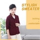 thumbnail image 5 of KAIYANG Suéter de punto para bebé, ropa suave para niña, suéteres de punto para niño, cárdigan de invierno para niño, manga larga para bebé, talla: S rojo, 5 of 5