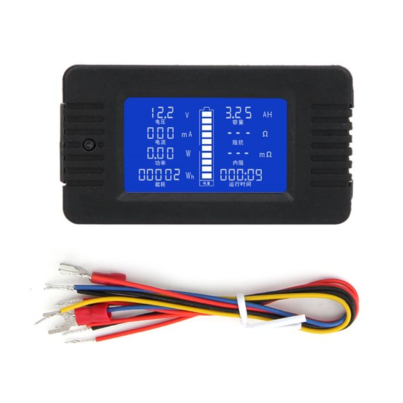 Moniteur de batterie DC 0-200V, 300A Compteur de batterie multifonction Courant Tension Puissance Énergie Capacité Testeur d'Étanchéité Affichage LCD Testeur de Courant de Tension numérique(1)