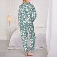 thumbnail image 3 of Pajama Sets for Women 2 Pcs, Floral Button Down Long Sleeve Sleepwear Lounge PJ Sets, 3 of 6