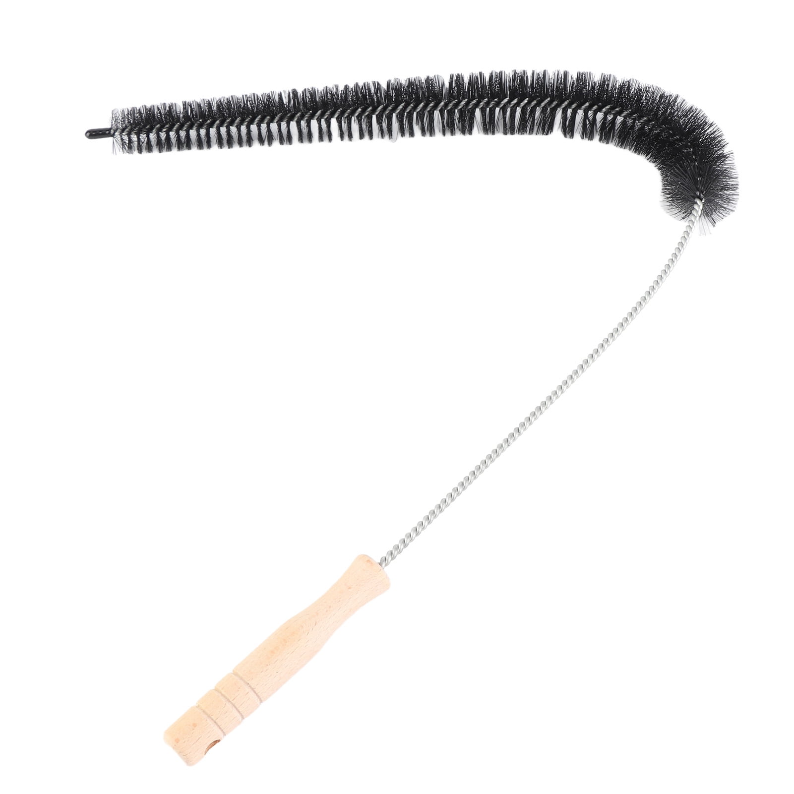 LAZIOEGR Clothes Dryer Vent Brush Long Flexible Rod Cleaning Tool for Dirt Dust Lint Blockage Removal in Washing Machines & Exhaust Ports (30.31 inches / 77 cm) - Wood & Aluminum Handle