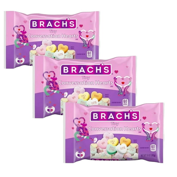 Brach's Tiny Conversation Hearts Candy 10 oz 3 Pack