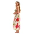 thumbnail image 2 of Just Love Floral Print Tube Sundress Swimwear Cover Up Summer Dress for Women (White With Floral - Pink, 2X), 2 of 3