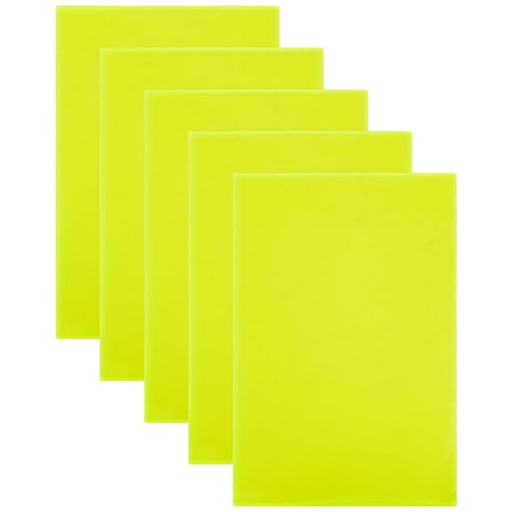 5 Pack Acrylic Sheets Translucent Yellow Cast Sheets Transparent Plastic Sheets Laser Cutting Panels for DIY Crafts Picture Frame Signs Display Projects 7.1x4.7inch Yellow