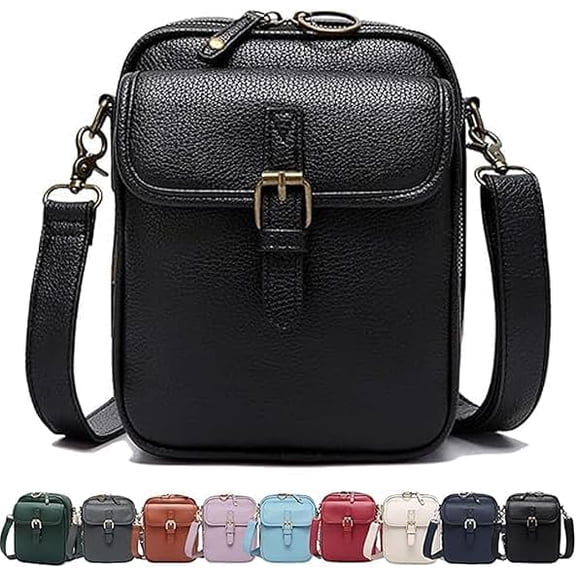 ZYSMBD Small Crossbody Bags for Women Vegan Leather Messenger Purses, Vintage Wallet Anti Theft Shoulder Handbags with Card Slots