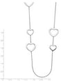 thumbnail image 2 of Sterling Silver Polished Hearts Necklace, 2 of 2