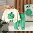 thumbnail image 2 of NIEWTR Toddler Baby Boy Outfit Bro Long Sleeve Sweatshirts Pants Clothes Set Boys Fall Winter 2PCS(12-18 Months,Green), 2 of 4