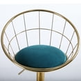 thumbnail image 6 of Bar Chair, Pure Gold Plated, Unique Design，360 Degree Rotation, Adjustable Height，Suitable for Dinning Room and Bar，Set of 2, 6 of 10
