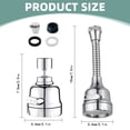 thumbnail image 3 of Clearance Hardware adapter under $5,Anti Faucet Head 360 Rotating Anti Faucet Head Anti Faucet Head With Joint 360 Rotating Flexible Faucet Extender 1PC, 3 of 7